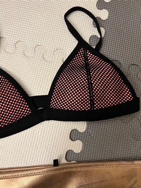 Triangle Mesh Bikini Set Women S Fashion Swimwear Bikinis Swimsuits On Carousell