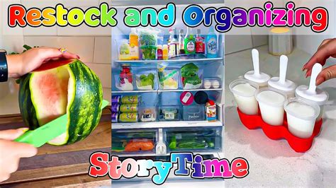 🌈satisfying Restock Cleaning And Organizing Storytime Tiktok