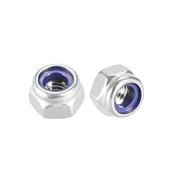 Uxcell M X Mm Nylon Insert Hex Lock Nuts Stainless Steel