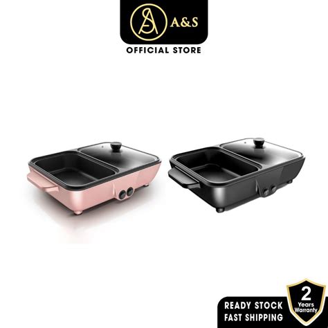 A S In Electric Hot Pot Steamboat Cooker Bbq Grill Multifunction Electric W V