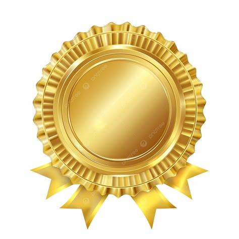 Cinta De Premio Vectorial 432 Gold Medal Round High Res Vector