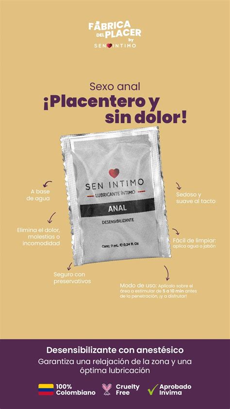 Lubricante Ntimo Sachet Anal Tienda Zendalo