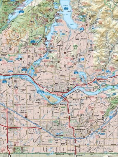 Vcbc03 Abbotsford Vancouver Coast And Mountains Bc Topo Map By Backroad