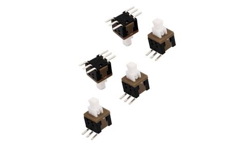 sourcing map 5pcs 6 borne carré 5 8mmx5 8mmx10mm dpdt autobloq mini