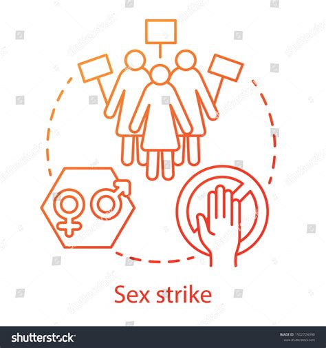 Sex Strike Concept Icon Sexual Abstinence: vector de stock (libre de