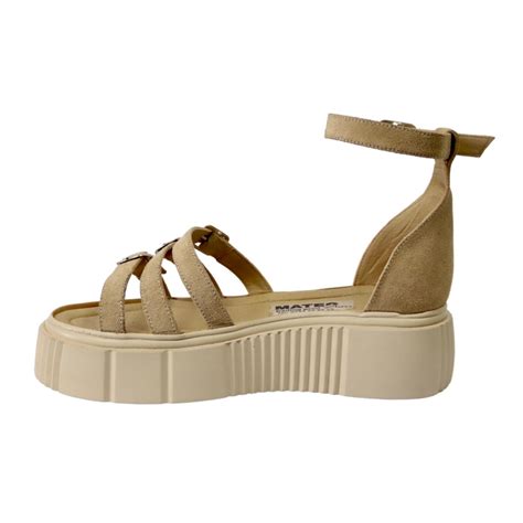 Sandale Dama Nude Cu Catarame Si Platforma Piele Naturala Mateo Shoes Culoare Bej Dimensiune