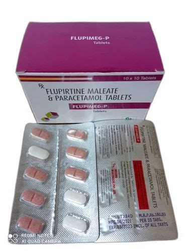 Flupirtine Maleate Mg Paracetamol Mg Tablets At