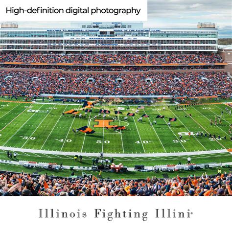 Illinois Fighting Illini Football Panoramic Picture - Memorial Stadium ...