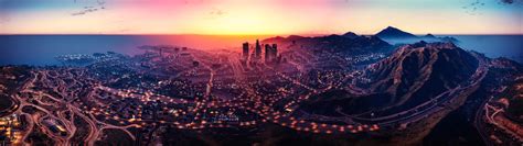 Los Santos Wallpaper Gta 5 - Los Santos, GTA V, cityscape, sunset, game ...