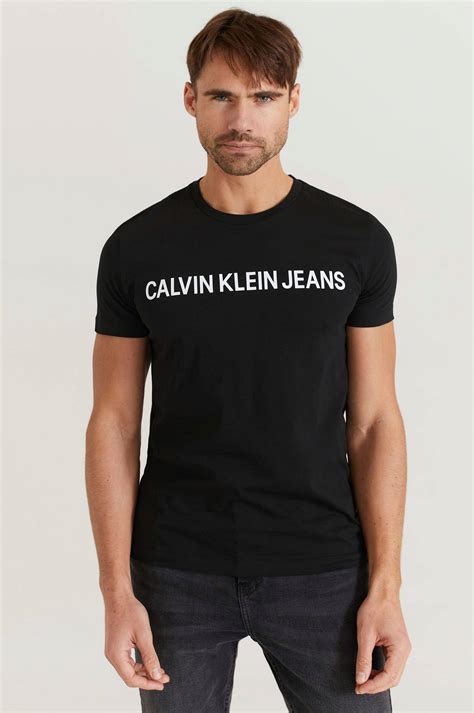 Calvin Klein Jeans T Shirt Core Institutional Logo Slim Tee Svart T