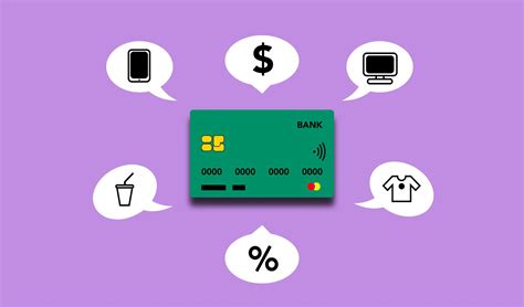 Illustration showing credit card functions for different payments ...