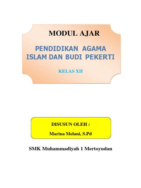 Modul Ajar Pai Kelas Xii Pdf