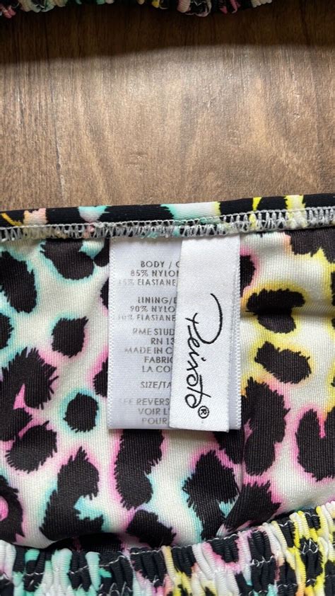 Peixoto Colorful Leopard Print Bikini Set Womens Sz S Gem