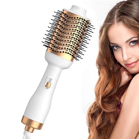 In Hair Dryer Brush Hot Hair Air Styler For Hair Salon Straightening Curling Walmart