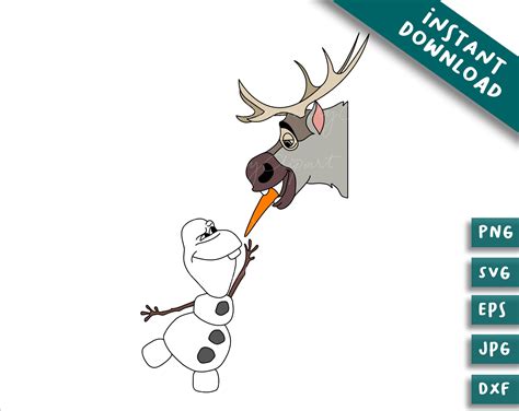 Olaf And Sven Drawing