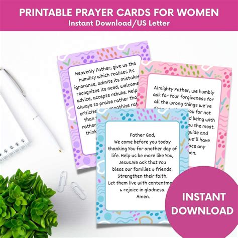 52 Printable Scripture Prayer Card Setchristian Women Prayers