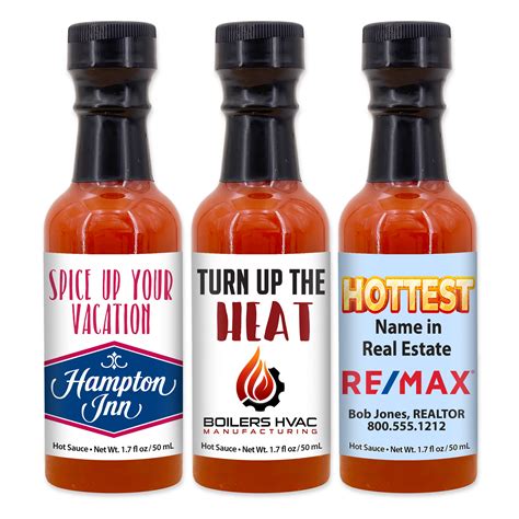 Custom Corporate Promotional Hot Sauce Favors Famous Favors
