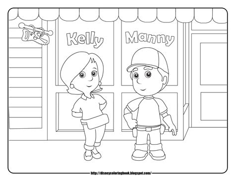 Handy Manny 2 Free Disney Coloring Sheets Learn To Coloring