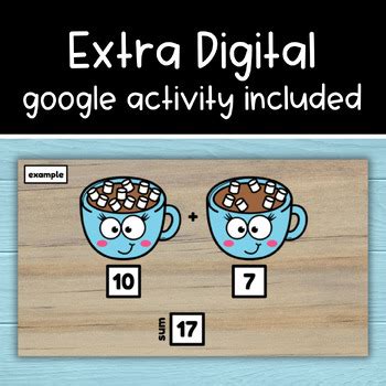Hot Cocoa Math Craft Winter Addition Subtraction Within Tpt