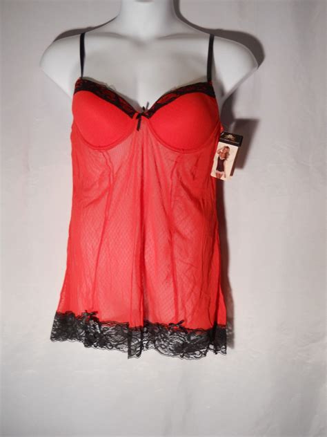 Piece Plus Size Just Sexy Lingerie X X Red Black Lace Babydoll Thong For Sale