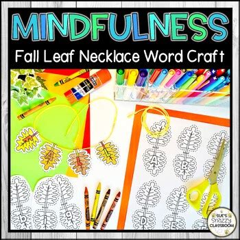 Fall Mindfulness Activity | Autumn Leaf Word or Name Craft | Mindful ...
