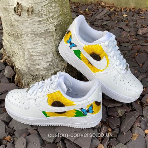 Sonnenblume Schmetterling Nike Air Force Trainer Etsy De