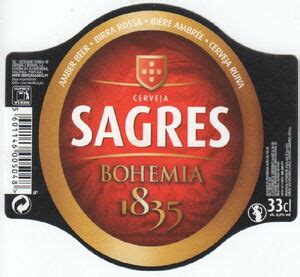 Drink Label Sagres Bohemia SCC Sociedade Central De Cervejas E