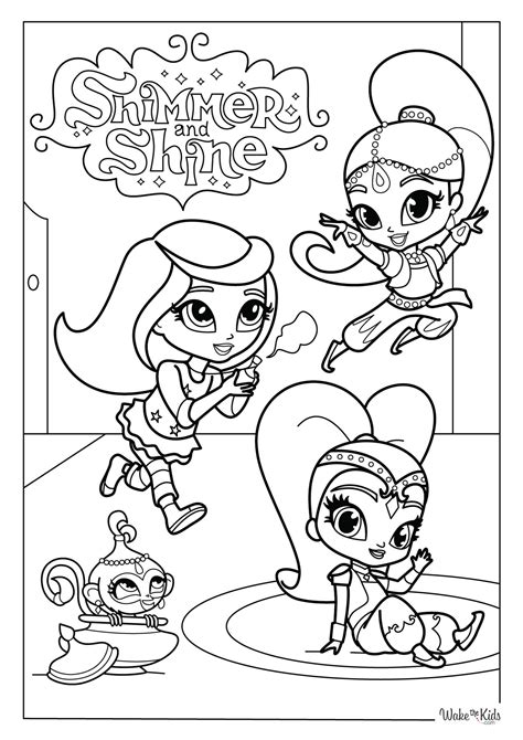 Shimmer And Shine Cartoon Coloring Pages [2025]