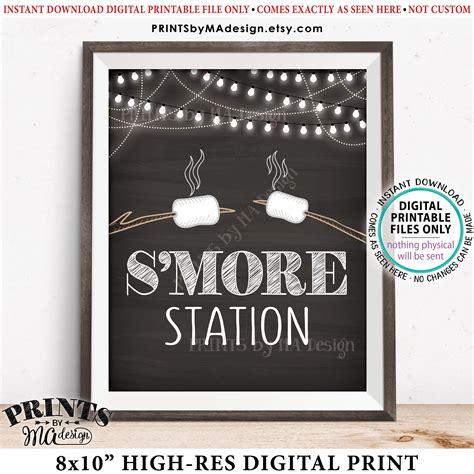 Smore Station Sign Smore Station Roast Marshmallows Toast Smores
