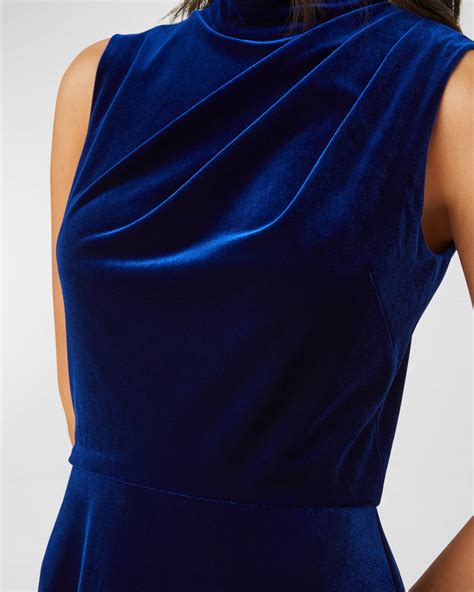 Shoshanna Audrey Sleeveless Velvet Dress Neiman Marcus