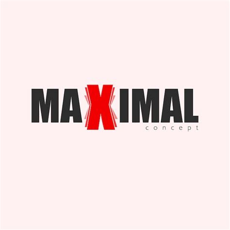 vector type maximal logo brand premium vector