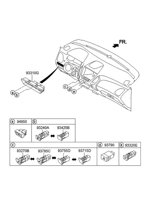 93750 2S000 MCH Genuine Hyundai SWITCH ASSEMBLY ESP