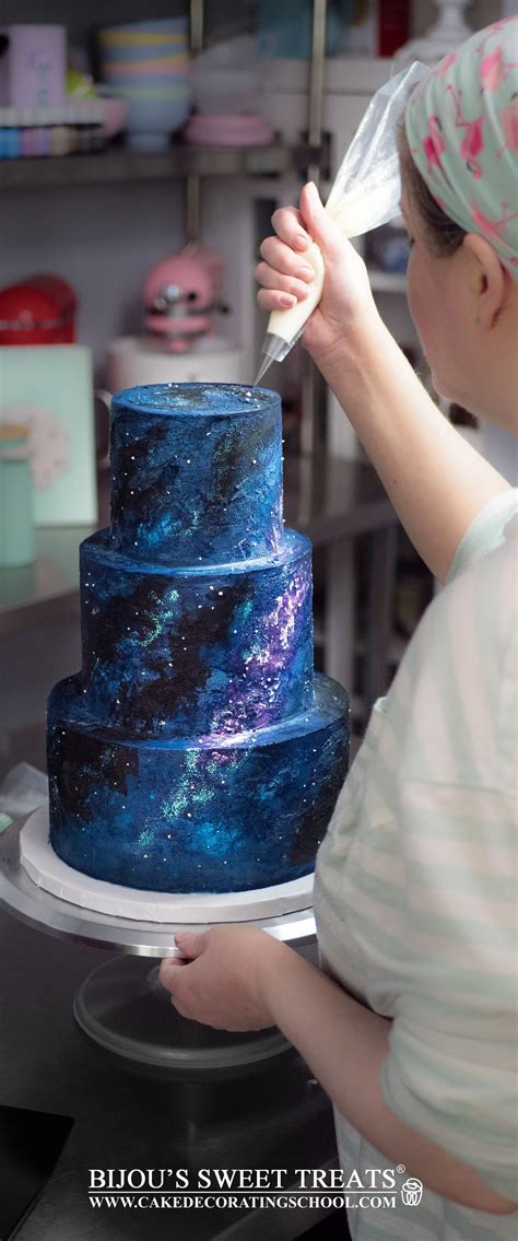 Buttercream Galaxy Wedding Cake Galaxy Wedding Themed Wedding Cakes