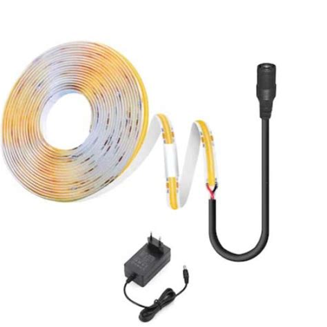 Banda Led Cob Rola 5m 12v 320 Led M Led Strip Cu Lumina Rece Include