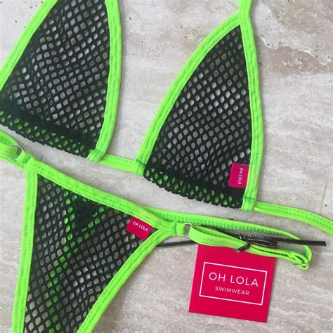 Temptation Mesh Micro Bikini By Oh Lola Swimwear Sexy Unique