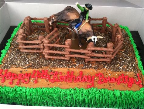 Rodeo Bull Rider Birthday Cake Cowboy Birthday Party Rodeo Birthday