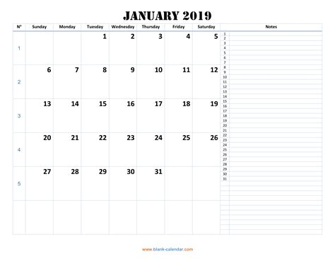 Monthly Calendar 2019 Free Download Editable And Printable