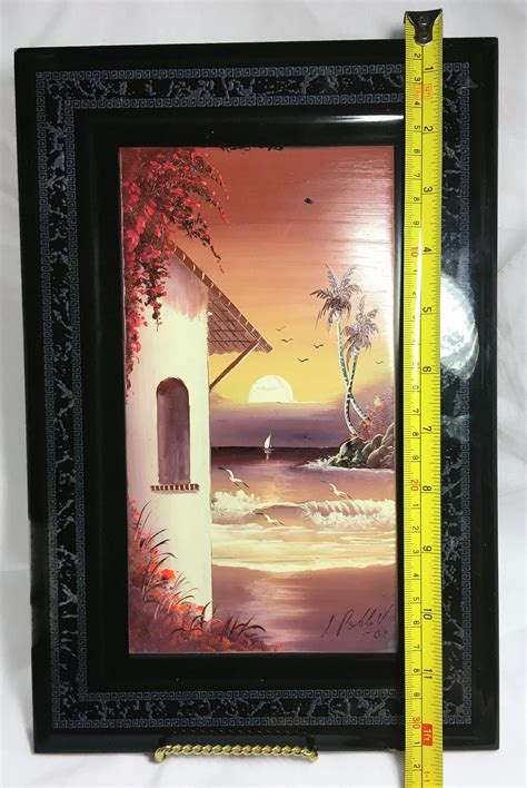 Sunset By Jorge Lopez Avila Artist Finger Painting On Tile Etsy