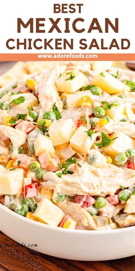 The Best Mexican Chicken Salad In 2024 Mexican Chicken Salads Chicken Salad Recipe Easy