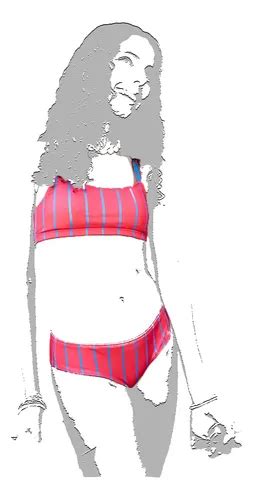 Bikini Tutta La Frutta Top Con Almohadilla Y Tiro Corto New