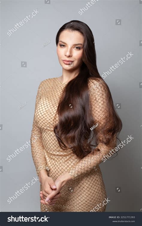 Fashion Portrait Glamorous Brunette Woman Healthy Stock Photo Shutterstock