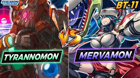 Rust Tyrannomon VS Mervamon Episode 1 Digimon Card Game BT 11