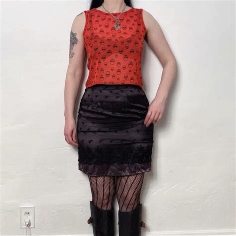 Hot Topic Mesh Skull Tank Purchased In The Mid Depop