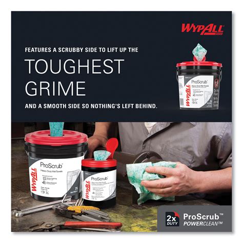 WypAll Power Clean ProScrub Pre Saturated Wipes 9 5 X 12 Citrus