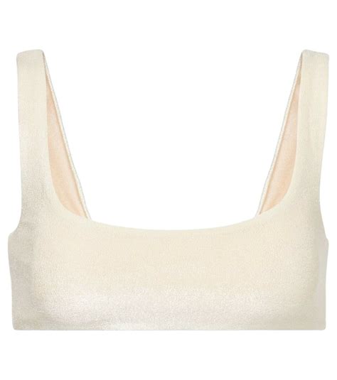 Jade Swim Rounded Edges Terry Bikini Top Jade Swim