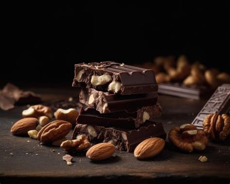 Premium AI Image | chocolate and nuts
