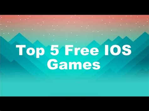 Top 5 Free IOS Games! - YouTube