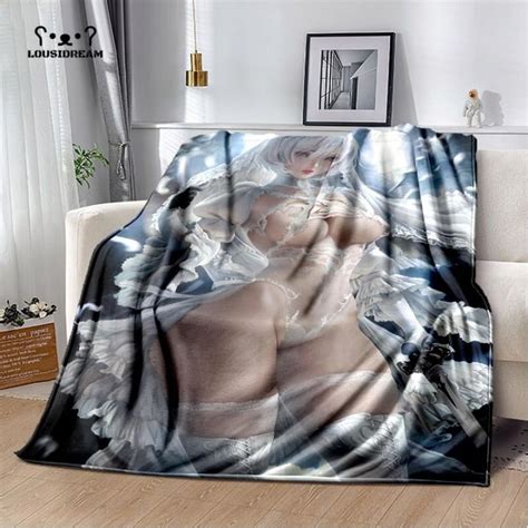 Sexy Anime B Nier Throw Blanket Game Sexy Art Bikini Soft Flannel Thin Blankets For Bed Sofa