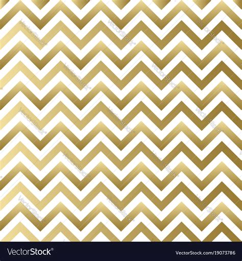 Gold And White Chevron Pattern