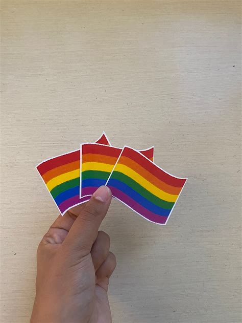 Lgbt Sticker Set Of 3 Pride Flag Sticker Lgbt Stickers Etsy